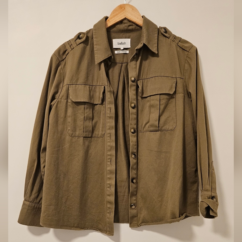Ba&sh military green women's khaki shirt